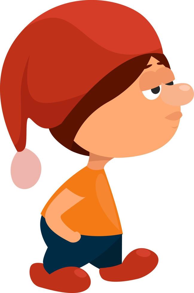 Young gnome ,illustration, vector on white background