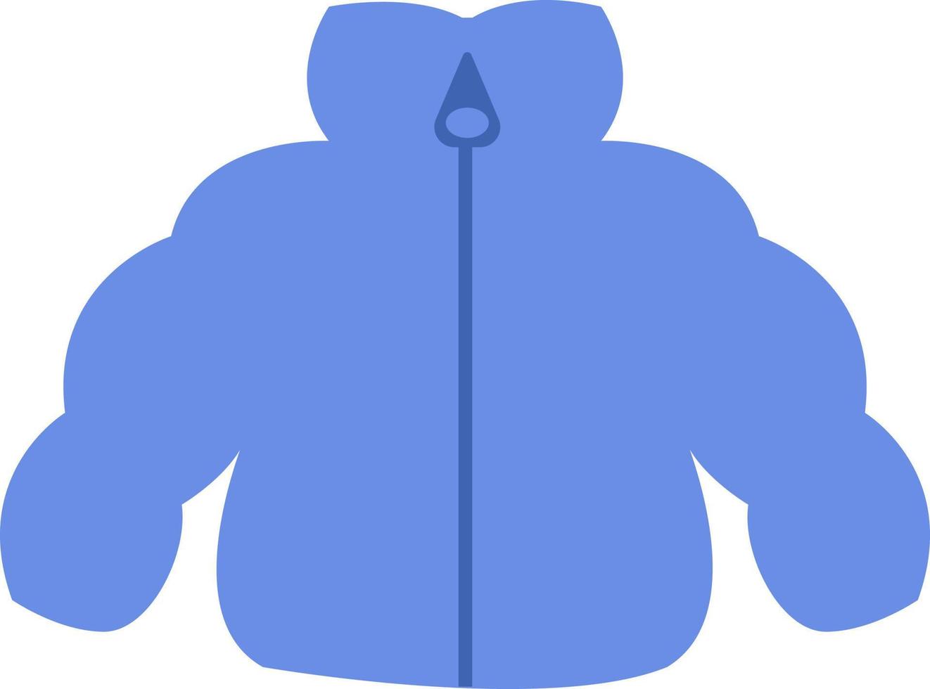 Blue jacket, illustration, vector on white background.