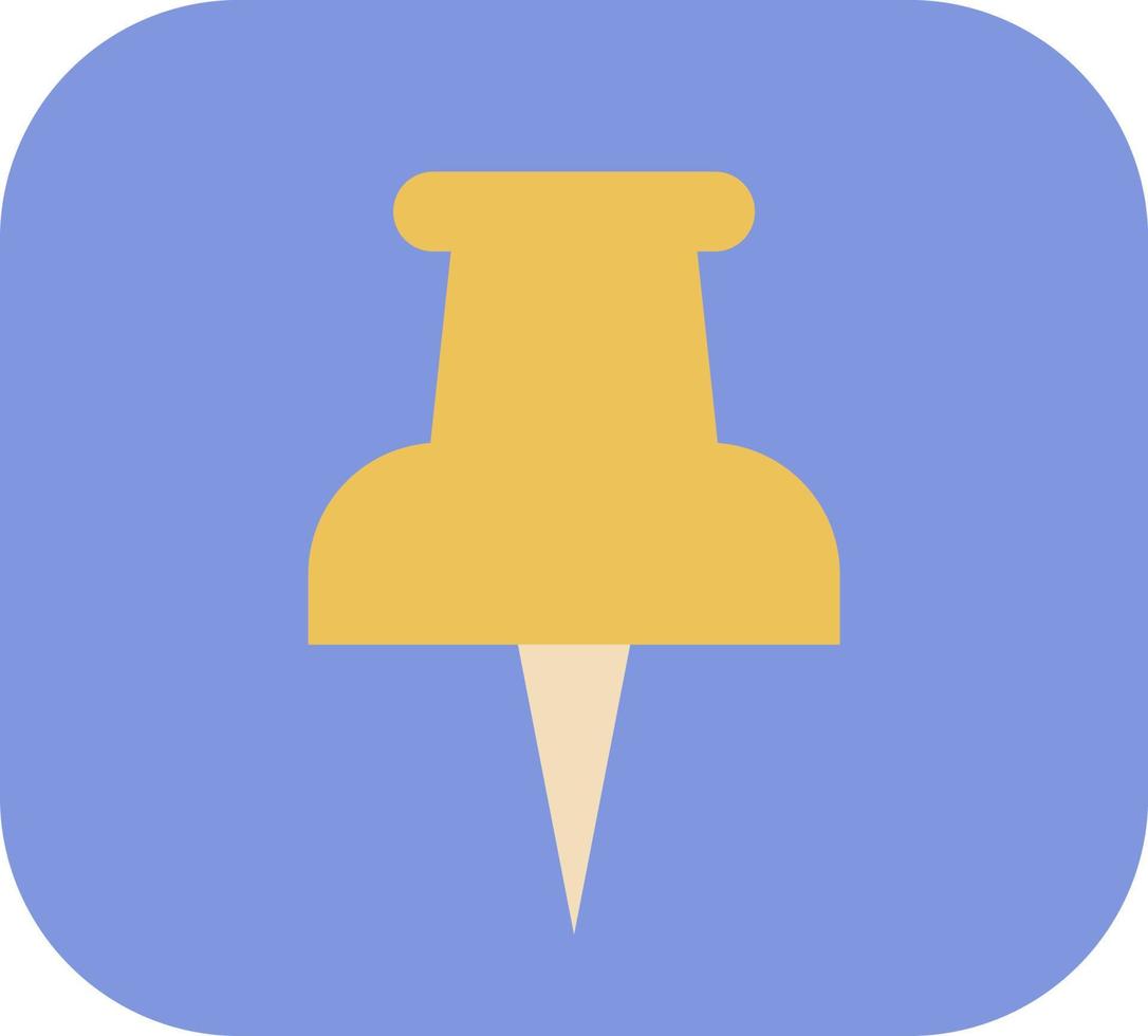Office pin, illustration, vector on a white background.