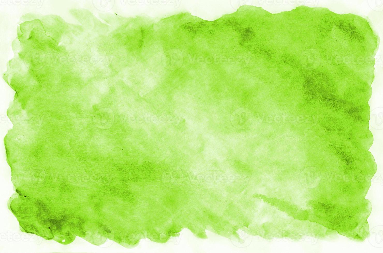 Light green watercolor background on white paper. For the text, textures, banners, leaflets, posters, with space for inscriptions. Watercolor design element for web decoration photo