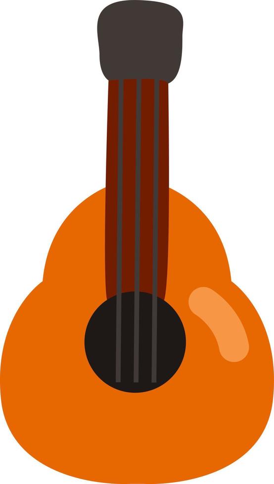 guitarra de madera, ilustración, vector, sobre un fondo blanco. vector