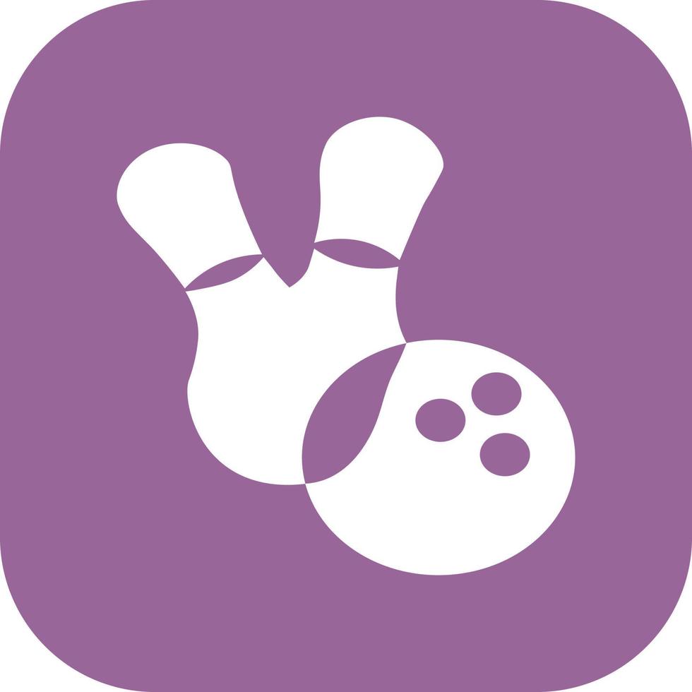 Bowling pins and ball, icon illustration, vector on white background