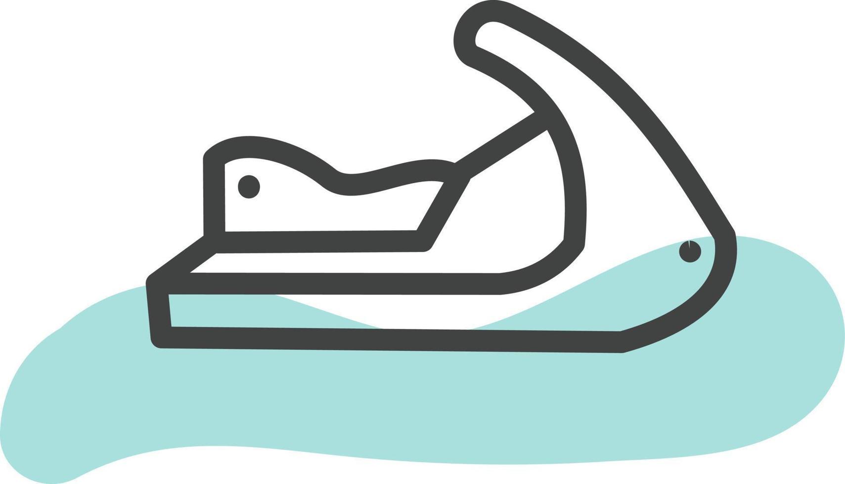 Water jetski, illustration, vector, on a white background. vector