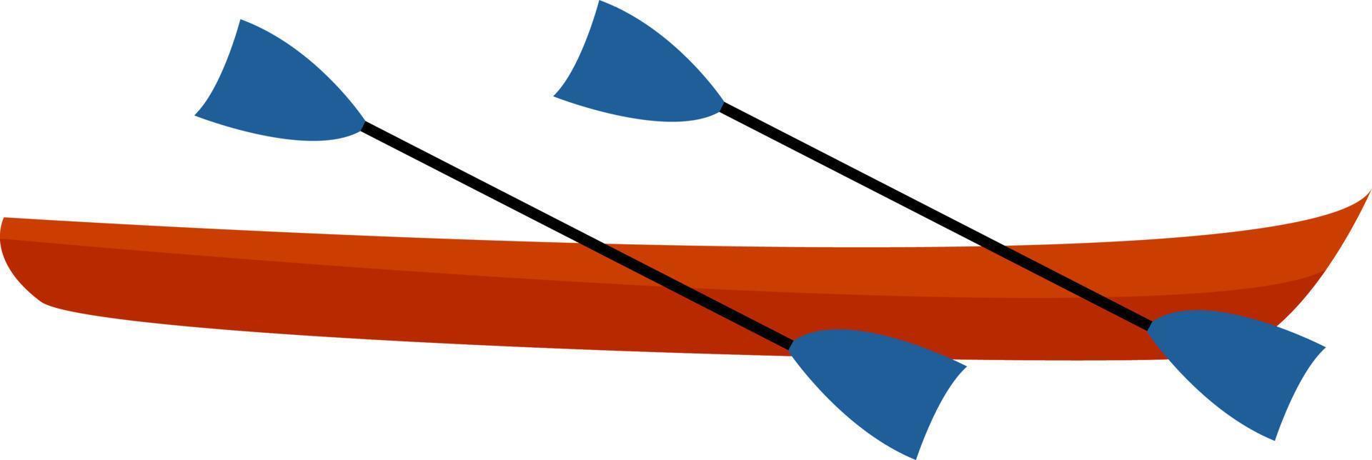 Canoe, illustration, vector on white background.