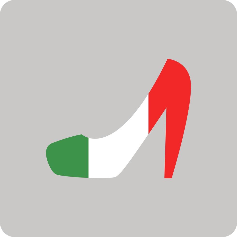 Italian heel, illustration, vector, on a white background. vector