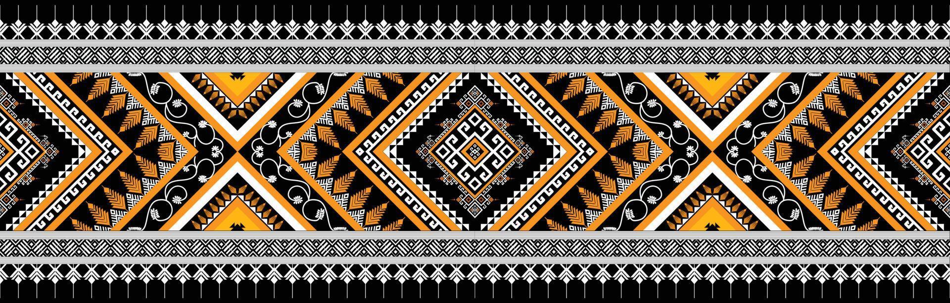 horizontal ethnic geometric pattern. American, Aztec motif textile pattern style. Seamless pattern design for fabric, curtain, background, carpet, wallpaper, clothing, wrapping, tile. American Vector. vector
