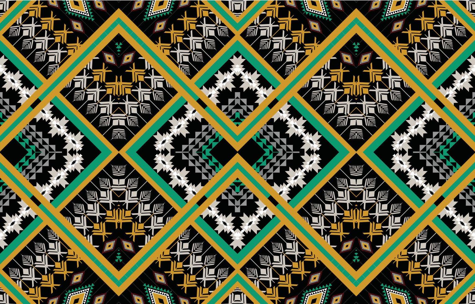 Geometric ethnic American, western, Aztec motif pattern style. seamless pattern design for fabric, curtain, background, sarong, wallpaper, clothing, wrapping, Batik, tile,interior.Vector illustration. vector