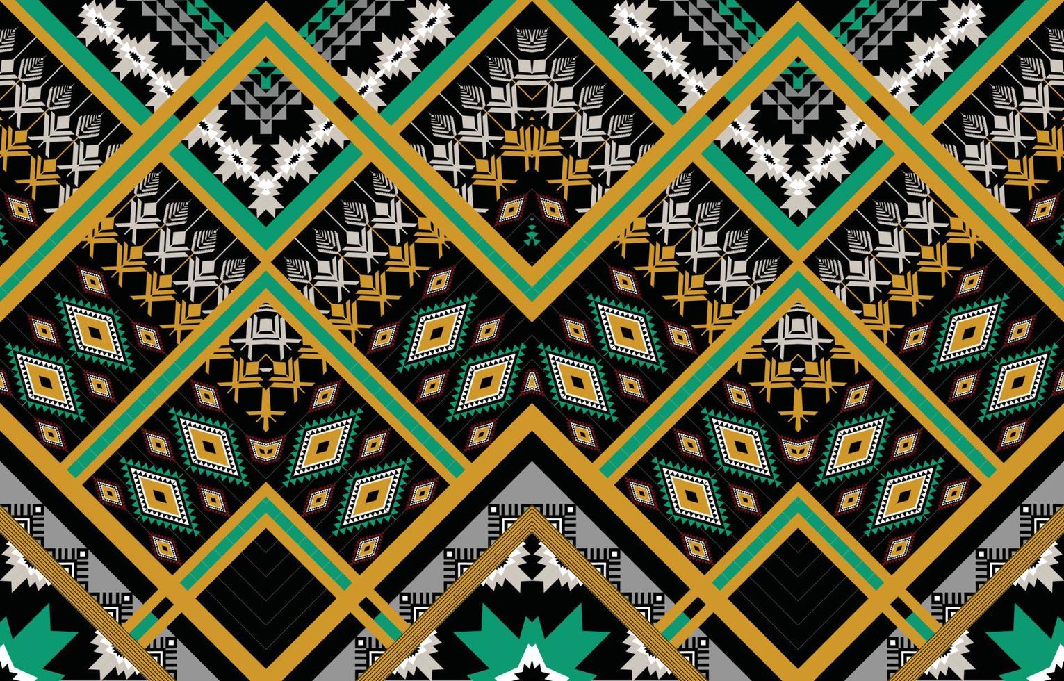 Geometric ethnic American, western, Aztec motif pattern style. seamless pattern design for fabric, curtain, background, sarong, wallpaper, clothing, wrapping, Batik, tile,interior.Vector illustration. vector