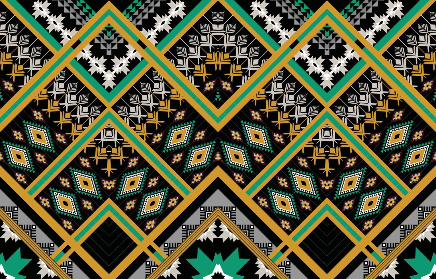 Geometric ethnic American, western, Aztec motif pattern style. seamless pattern design for fabric, curtain, background, sarong, wallpaper, clothing, wrapping, Batik, tile,interior.Vector illustration. vector