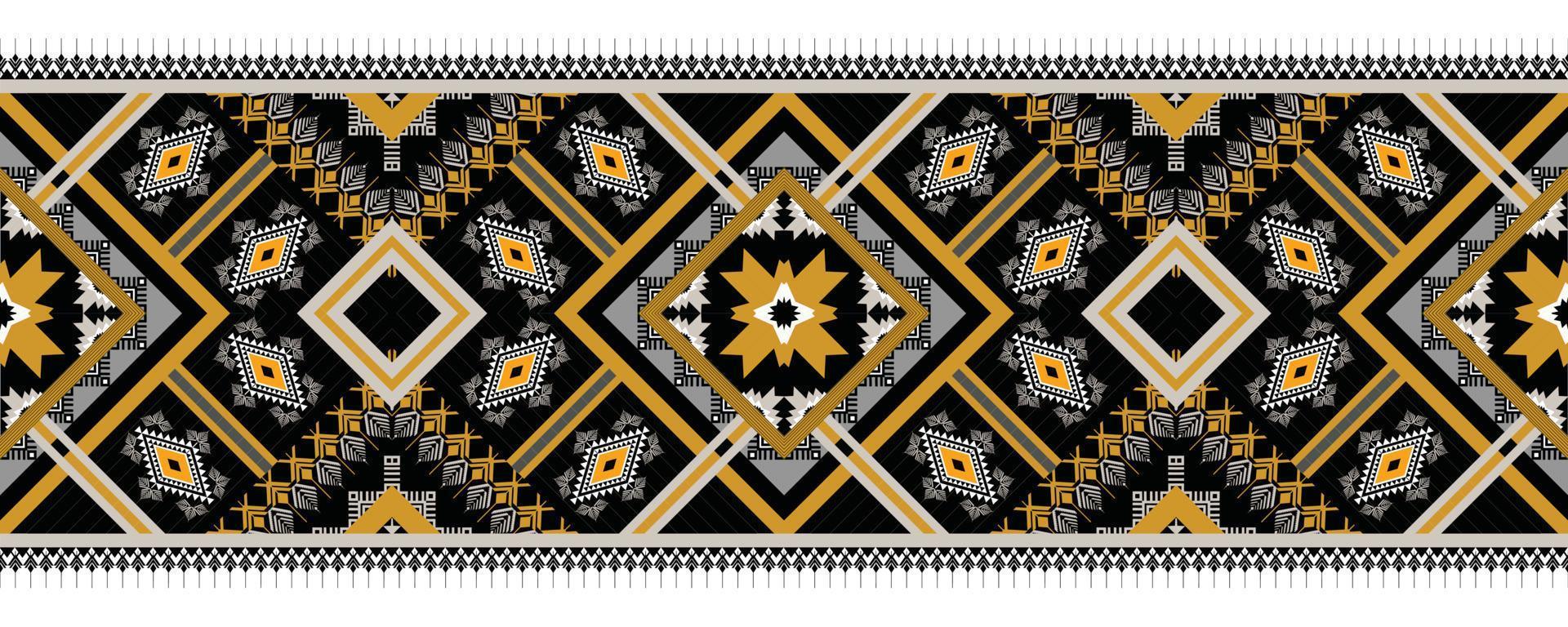 horizontal ethnic geometric pattern. American, Aztec motif textile pattern style. Seamless pattern design for fabric, curtain, background, carpet, wallpaper, clothing, wrapping, tile. American Vector. vector
