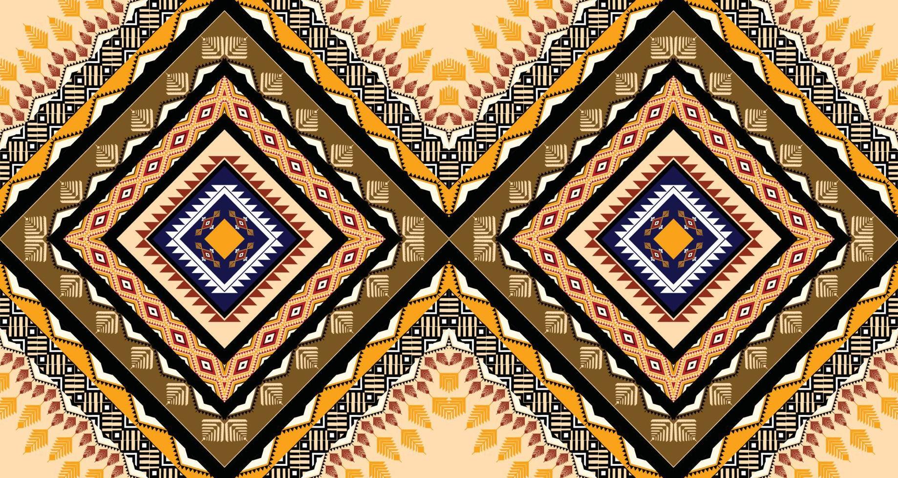 Geometric ethnic American, western, Aztec motif pattern style. seamless pattern design for fabric, curtain, background, sarong, wallpaper, clothing, wrapping, Batik, tile,interior.Vector illustration. vector