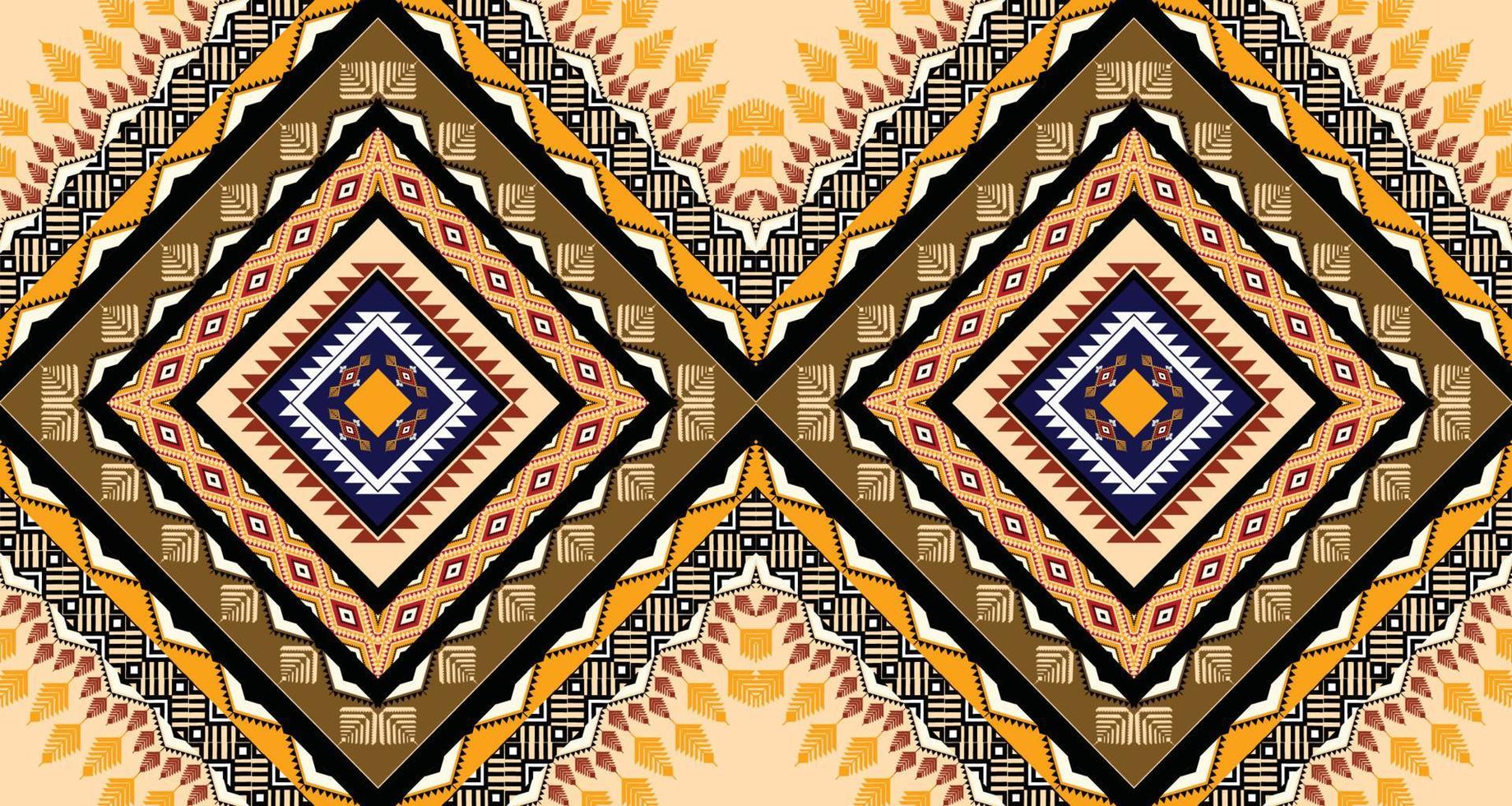 Geometric ethnic American, western, Aztec motif pattern style. seamless pattern design for fabric, curtain, background, sarong, wallpaper, clothing, wrapping, Batik, tile,interior.Vector illustration. vector