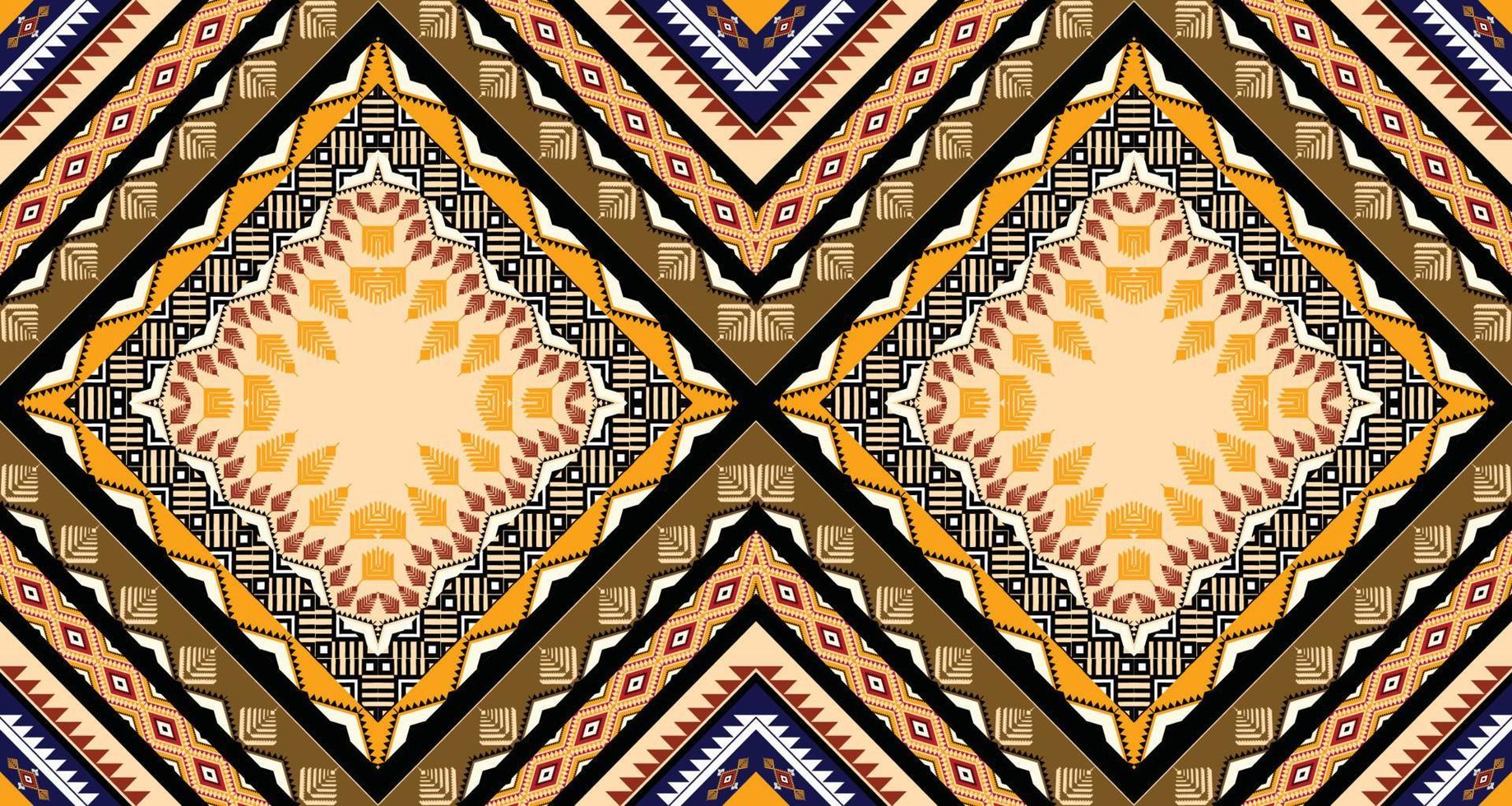 Geometric ethnic American, western, Aztec motif pattern style. seamless pattern design for fabric, curtain, background, sarong, wallpaper, clothing, wrapping, Batik, tile,interior.Vector illustration. vector