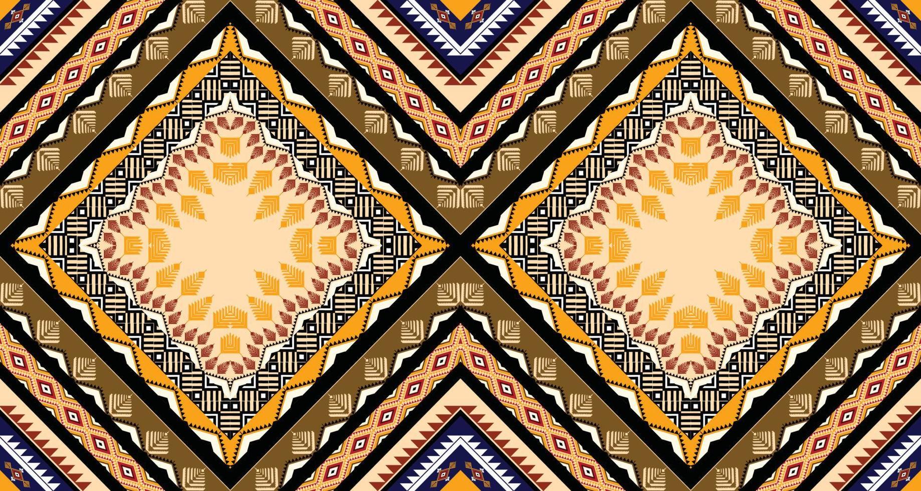 estilo geométrico étnico americano, occidental, motivo azteca. diseño de patrones sin fisuras para tela, cortina, fondo, sarong, papel pintado, ropa, envoltura, batik, azulejo, interior.ilustración vectorial. vector