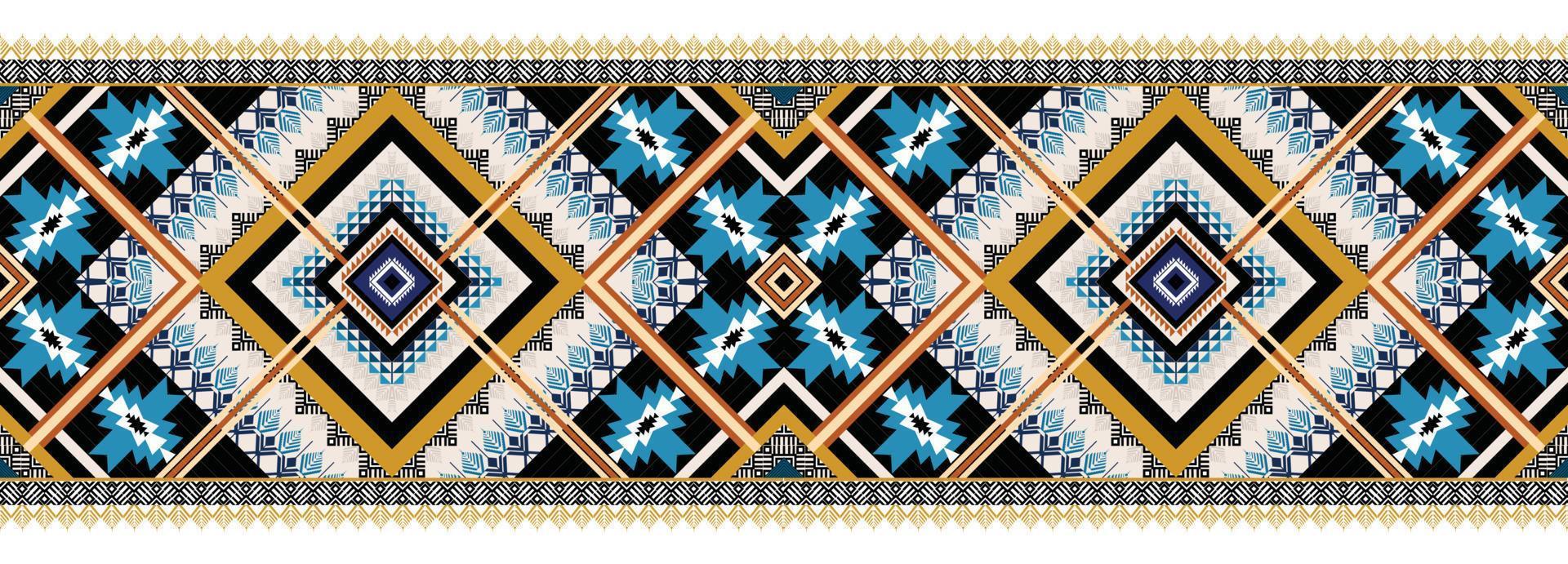 patrón geométrico étnico horizontal. estilo de patrón textil con motivos americanos y aztecas. diseño de patrones sin fisuras para tela, cortina, fondo, moqueta, papel pintado, ropa, envoltura, baldosas. vector americano