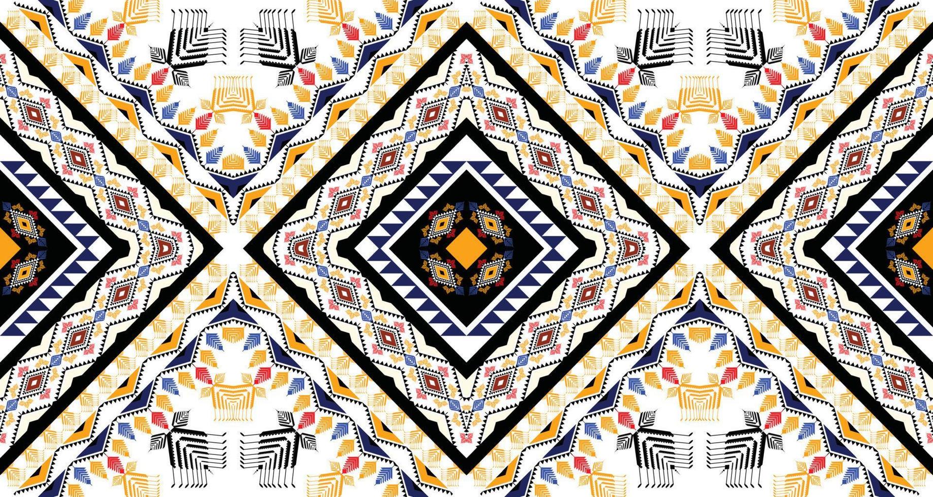 Geometric ethnic American, western, Aztec motif pattern style. seamless pattern design for fabric, curtain, background, sarong, wallpaper, clothing, wrapping, Batik, tile,interior.Vector illustration. vector