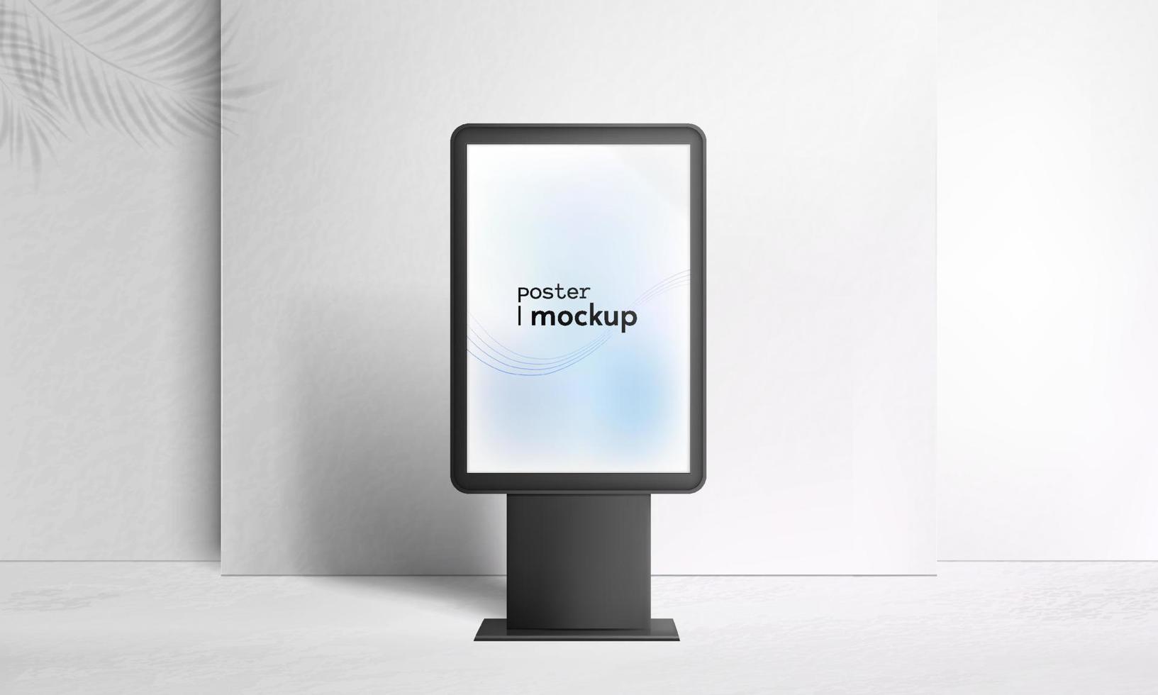 Billboard Poster Mockup on Modern Background vector