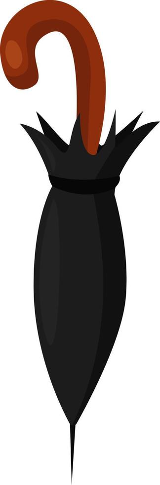 Black umbrella, illustration, vector on white background. 13904735