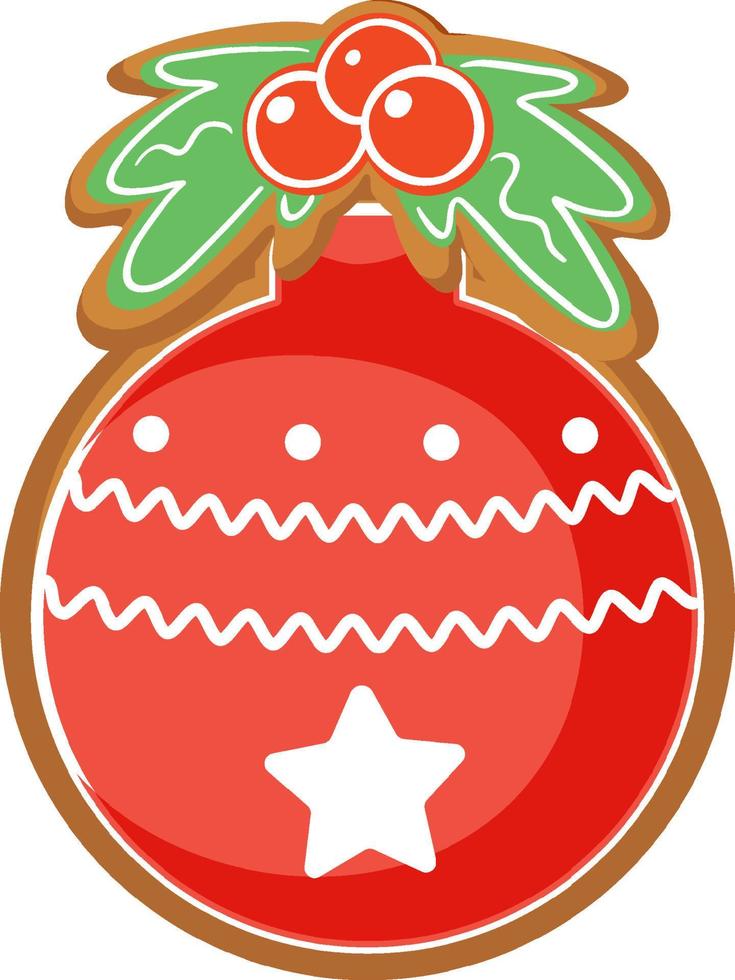 Christmas gingerbread cookie isolated vector