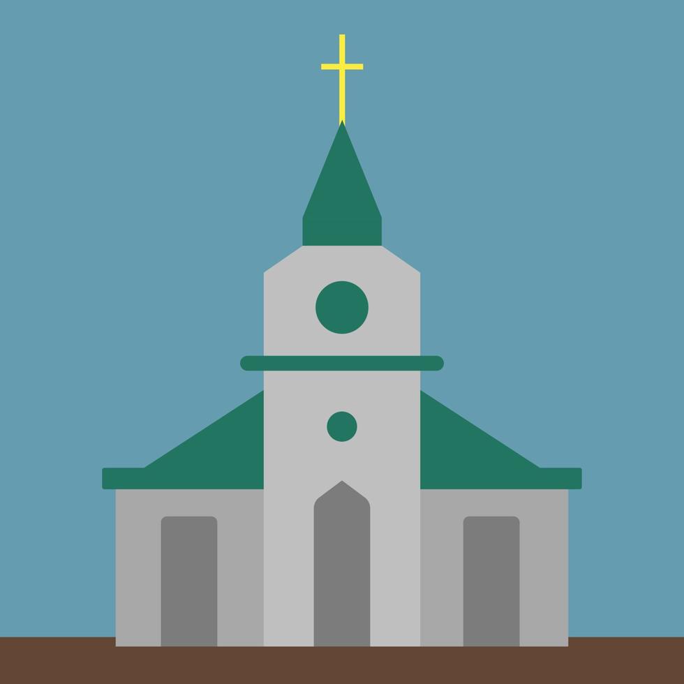 Church, illustration, vector on white background.