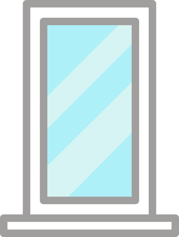 ventana blanca simple, ilustración, vector, sobre un fondo blanco. vector