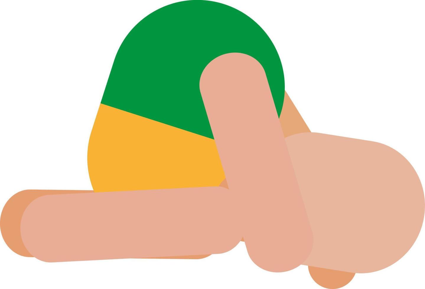Gymnastics tumbling, illustration, vector on a white background.