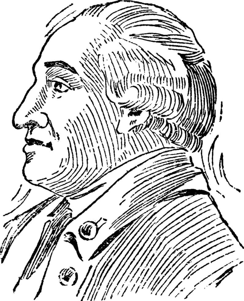 frederick steuben, ilustración de la vendimia vector