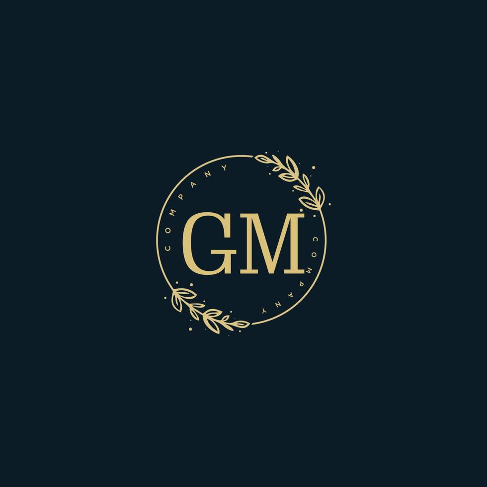 Initial letter gm creative elegant logo template Vector Image