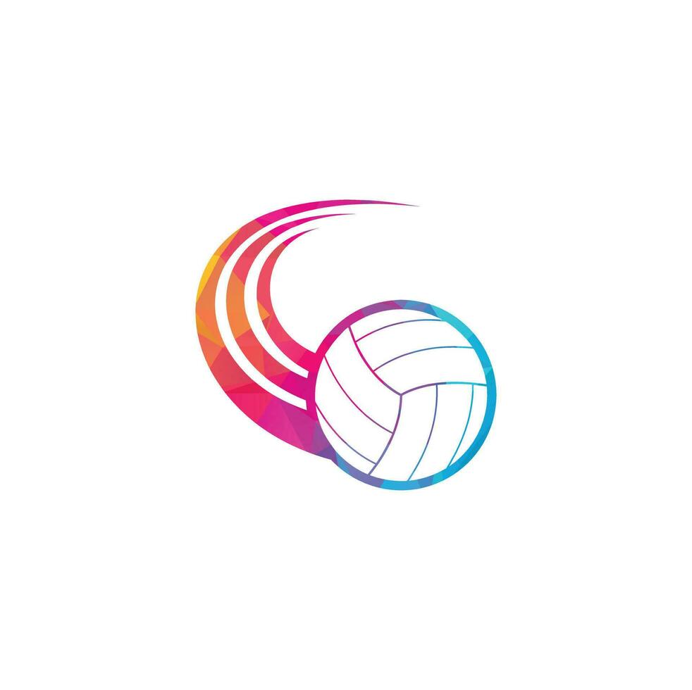 logotipo de voleibol. diseño del logo de la pelota de voleibol. logotipo de jugador de voleibol vector