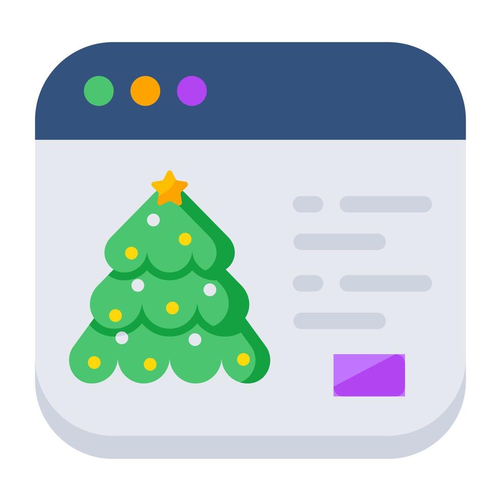 An icon design of christmas tree vector