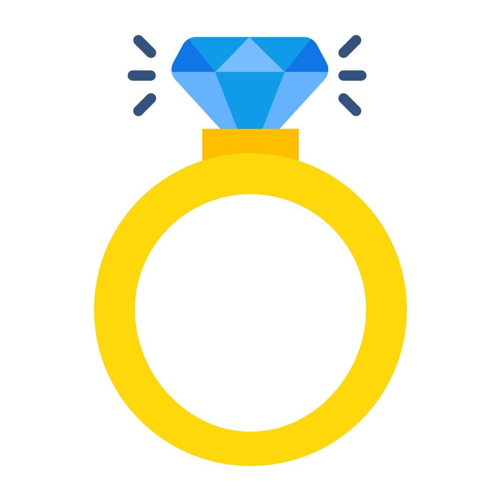 icono de descarga premium del anillo de diamantes vector