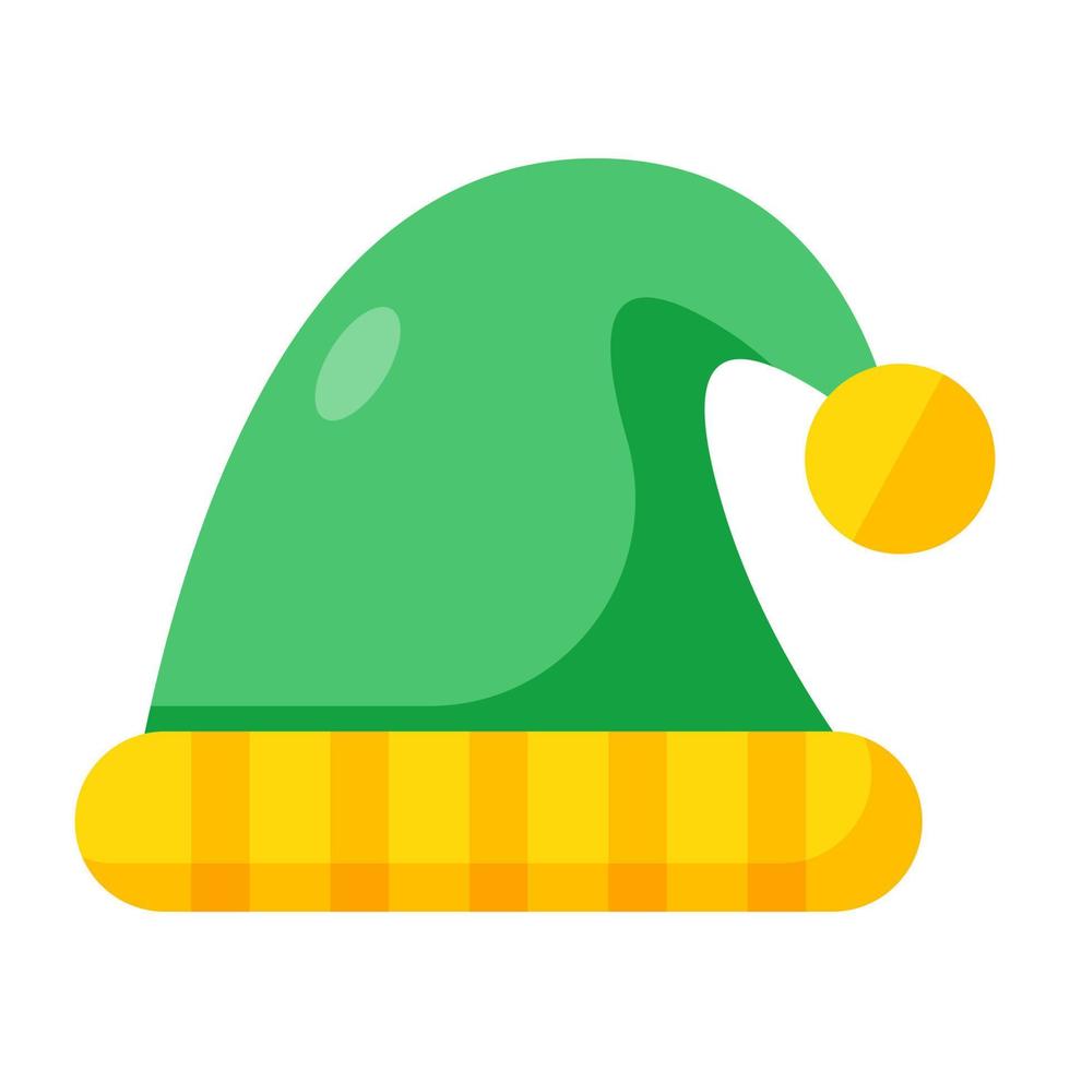 un hermoso icono de diseño de sombrero de navidad vector