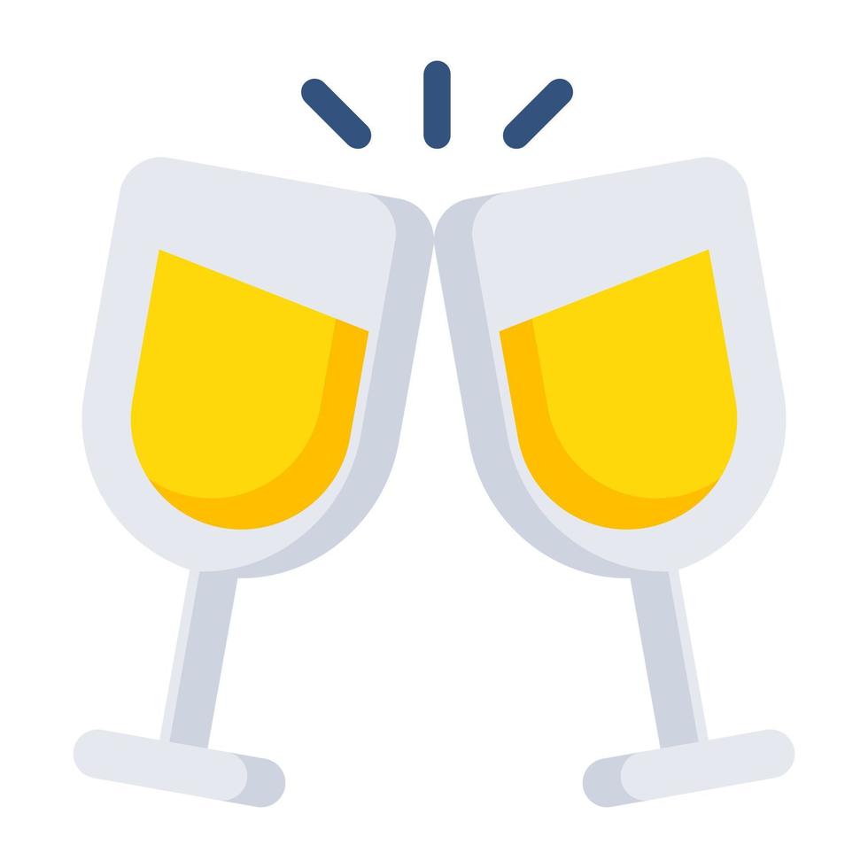 Editable design icon of cheers vector