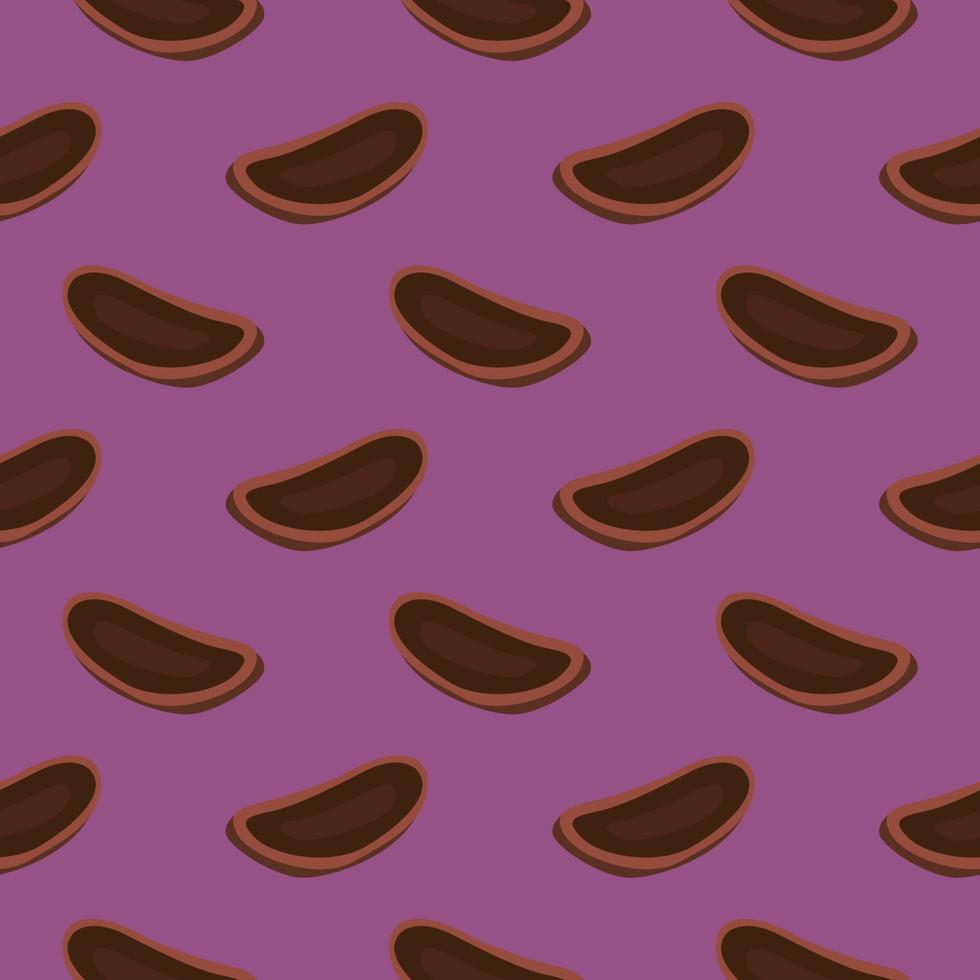 Sweet pastirma,seamless pattern on dark violet background. vector