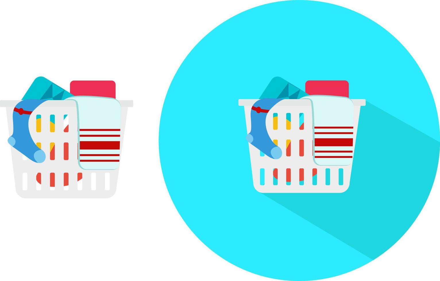 Laundry basket ,illustration, vector on white background.