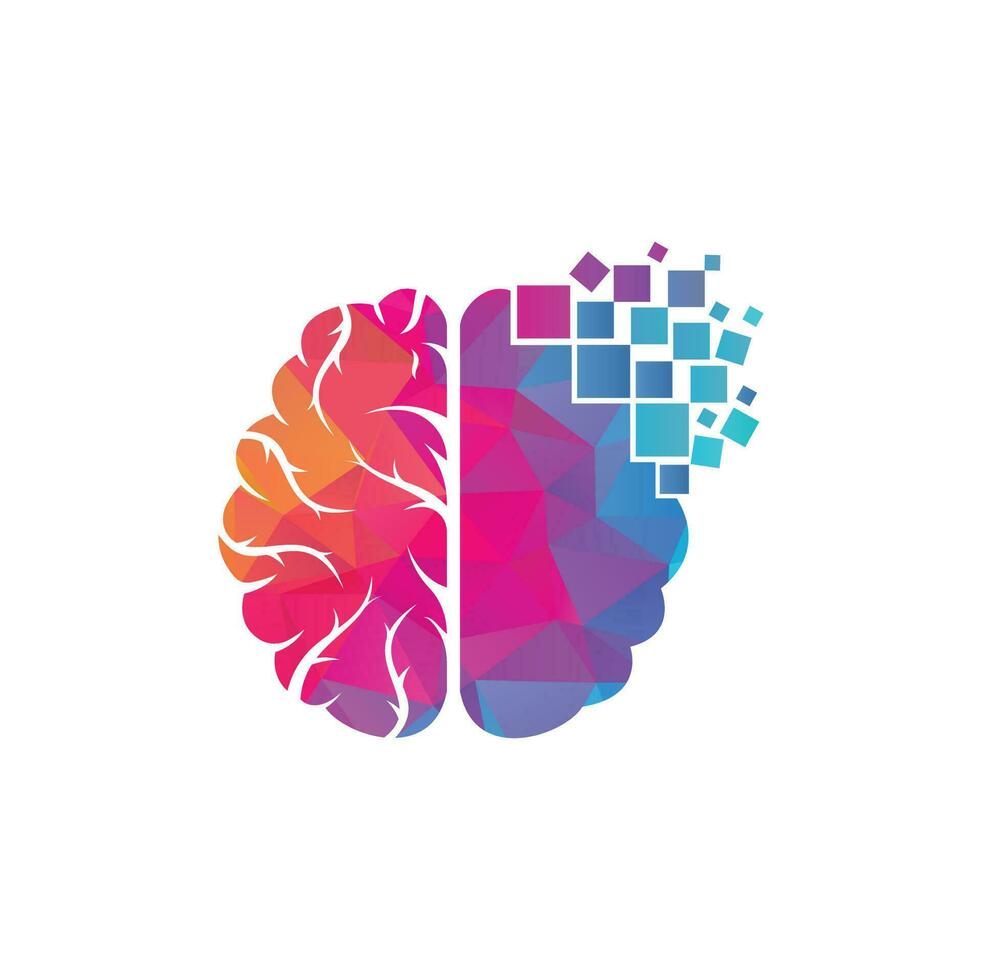 Creative brain logo design. Brainstorm power thinking brain Logotype icon vector