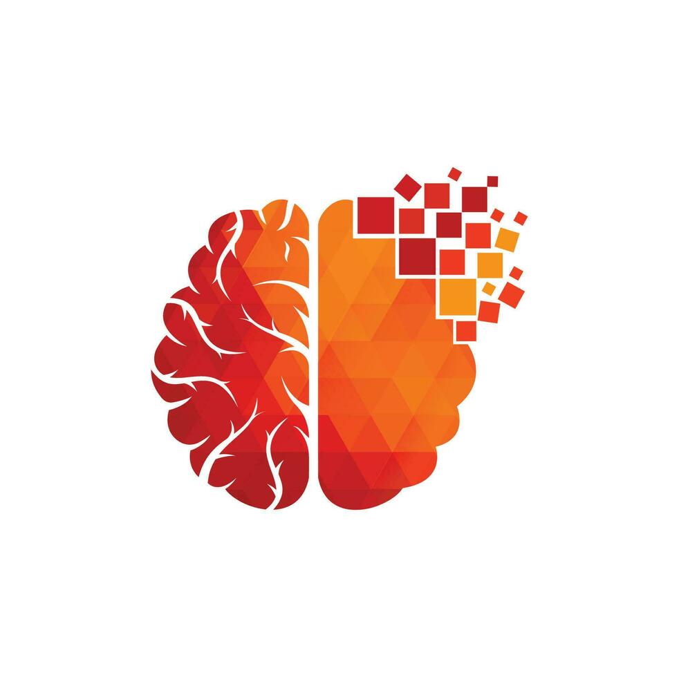 diseño creativo del logotipo del cerebro. lluvia de ideas poder pensamiento cerebro logotipo icono vector