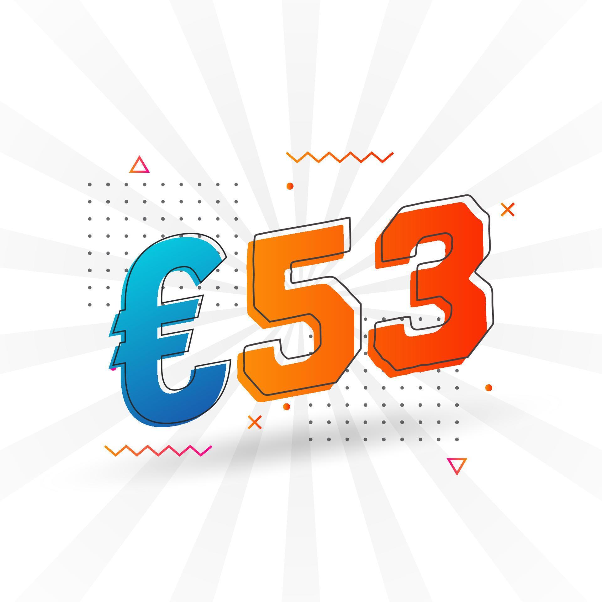 53 Euro Currency Vector Text Symbol 53 Euro European Union Money Stock 53-euro-currency-vector-text-symbol-53-euro-european-union-money-stock