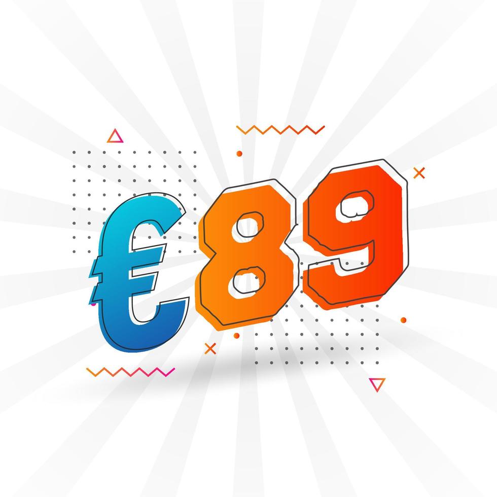 S mbolo De Texto Vectorial De Moneda De 89 Euros Vector De Stock De s-mbolo-de-texto-vectorial-de-moneda-de-89-euros-vector-de-stock-de