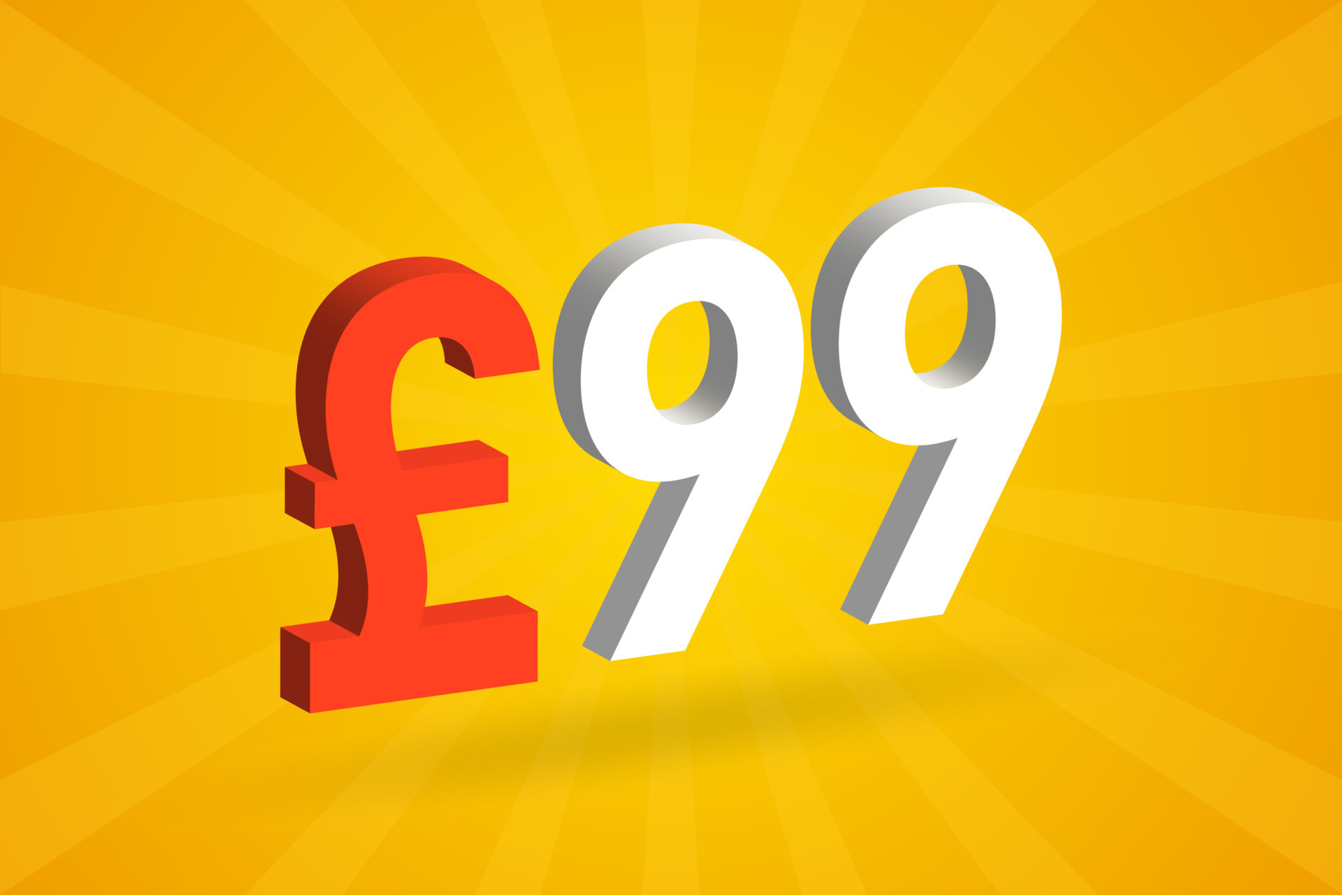 99 Pound Currency 3D Vector Text Symbol 3D 99 British Pound Money 99-pound-currency-3d-vector-text-symbol-3d-99-british-pound-money