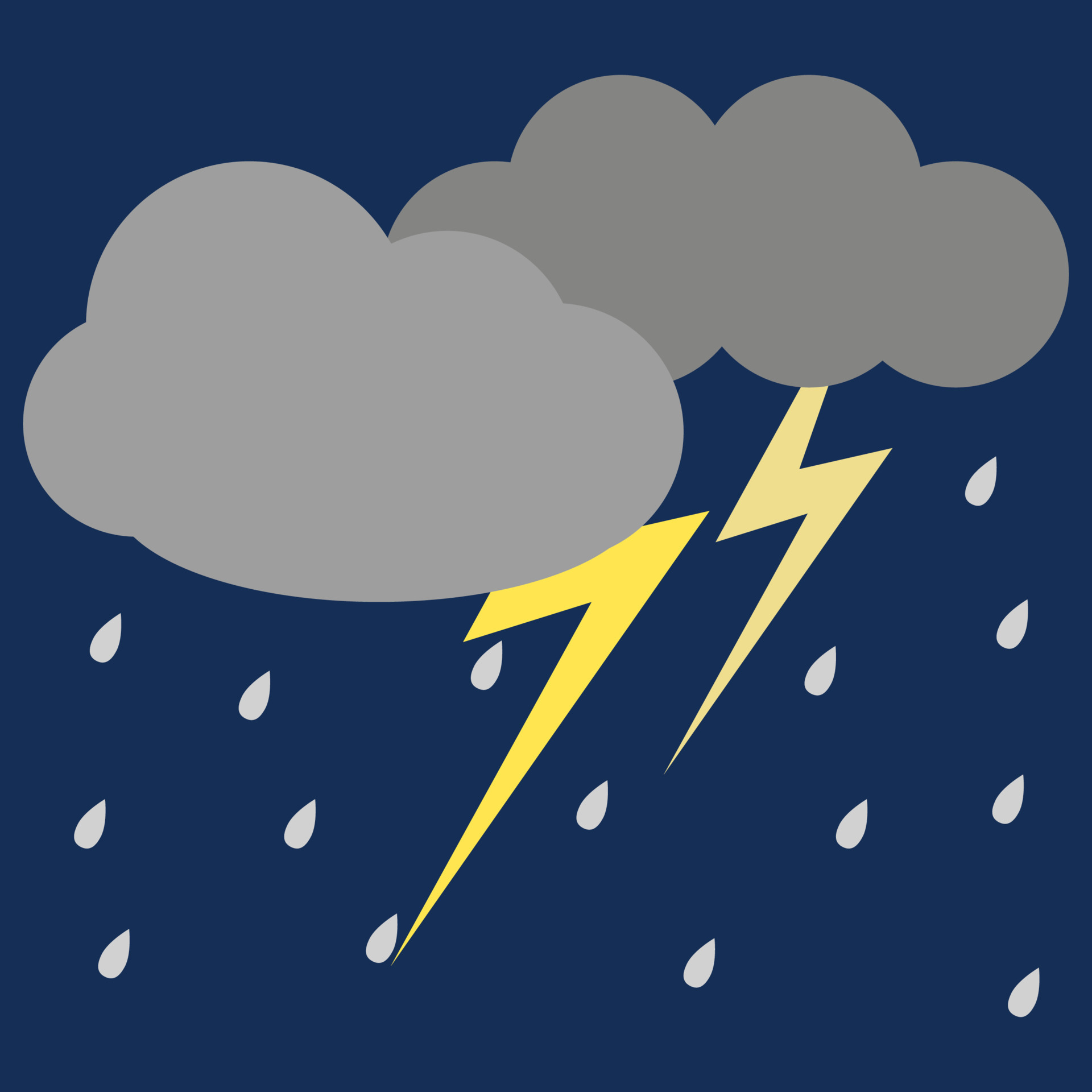 Rain and thunder, illustration, vector on white background. 13907692 ...