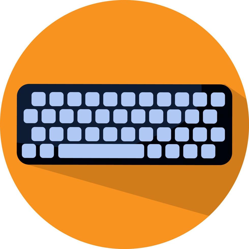 Computer keyboard, illustration, vector, on a white background. vector