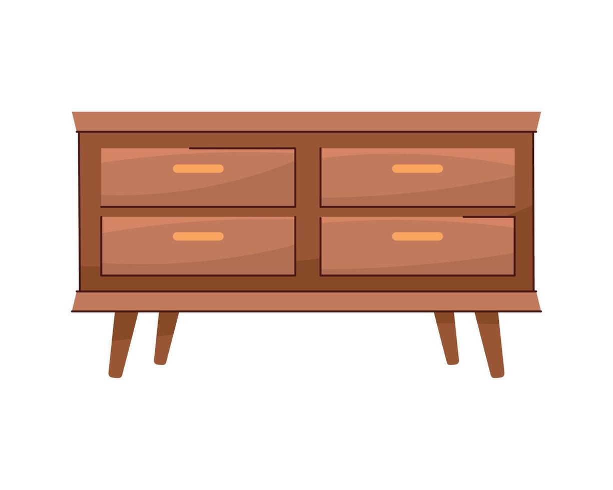 furniture wooden drawer vector