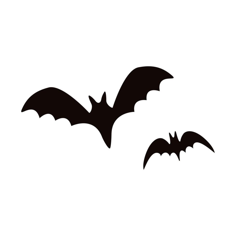 halloween bats flying vector