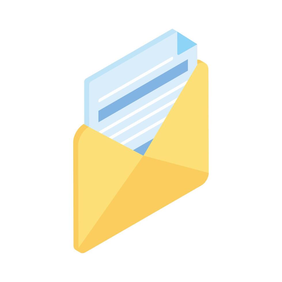envelope mail open vector