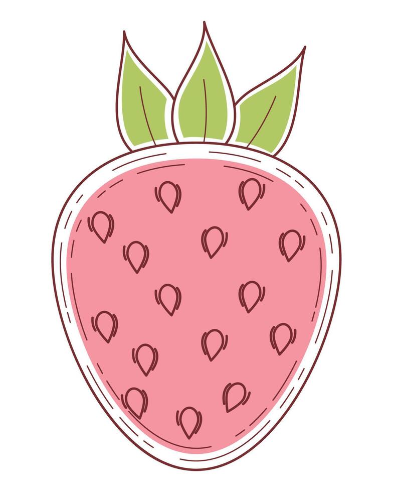 fresh strawberry fruit healthy vector