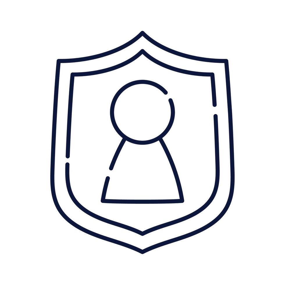 security shield with keyhole vector