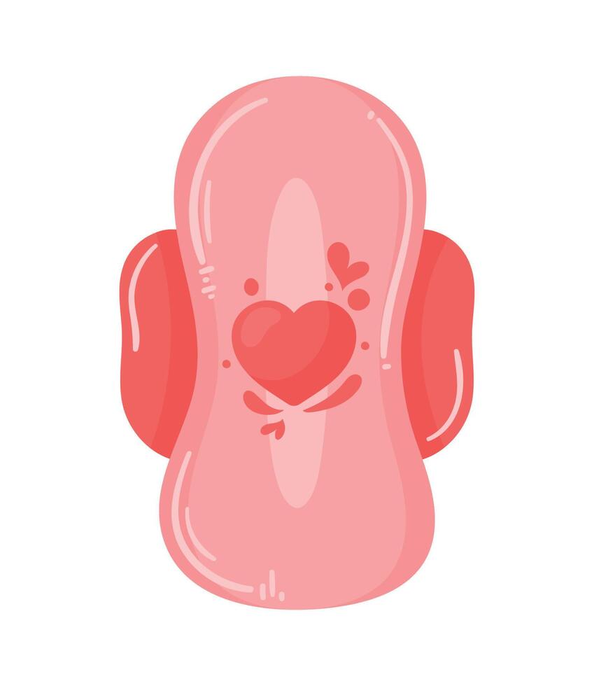 sanitary napkin with heart 13907964 Vector Art at Vecteezy