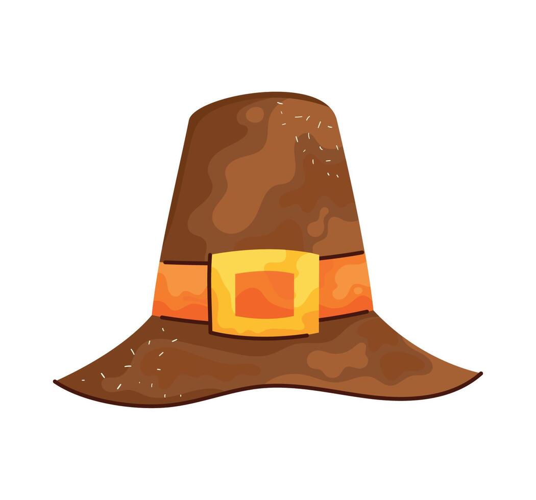 pilgrim hat thanksgiving accessory vector