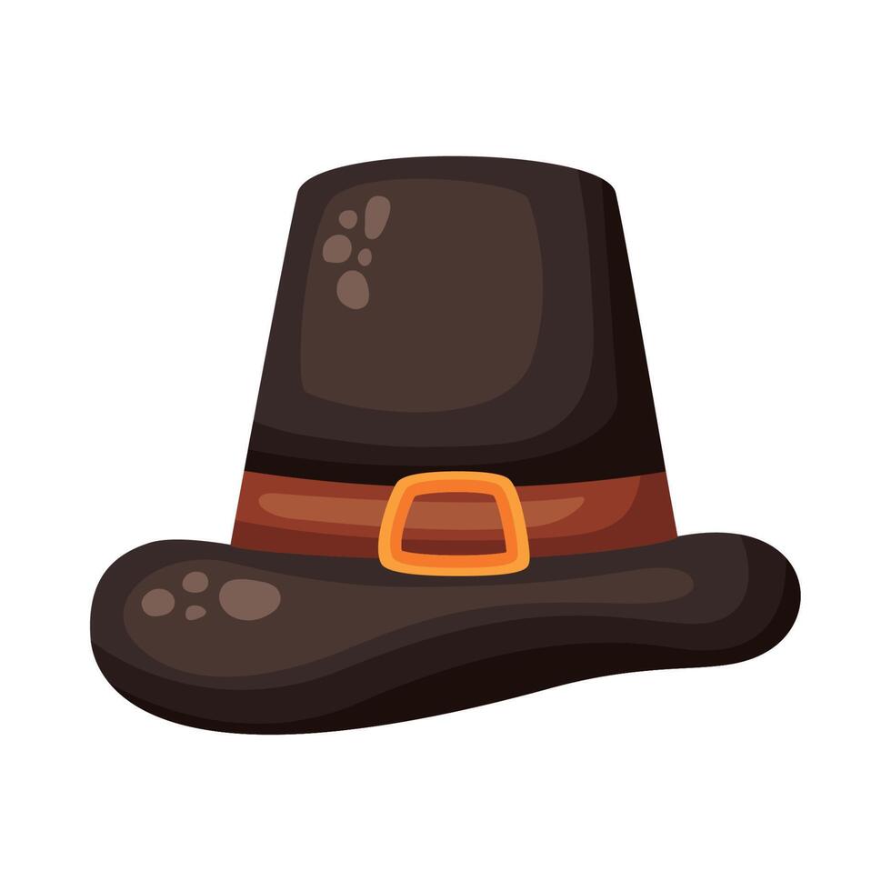 pilgrim hat thanksgiving accessory vector